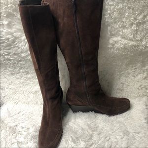 🍁Aerosoles Gather  Round Wedge Brown Boots 11 B